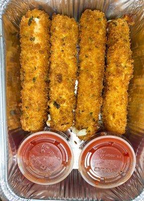 Hand cut home made Mozza sticks