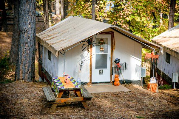 Halloween glamping