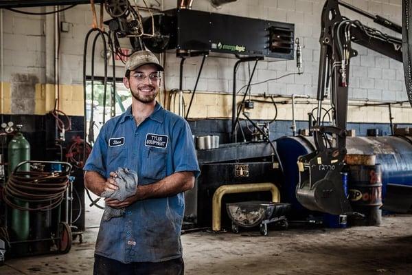 We shot this heavy equipment mechanic in northern Pennsylvania for the waste oil heater company, Energy Logic...