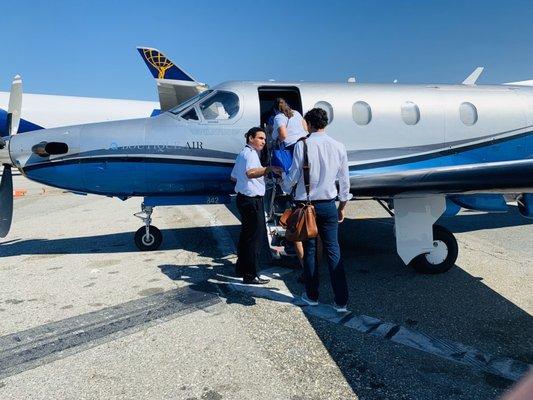 Tiny plane with 8 passenger seats