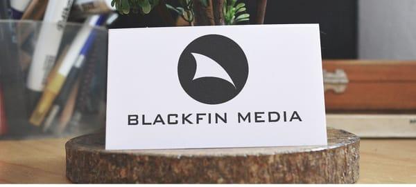 Logo and responsive design for Bliackfin media. http://www.sacdzn.com