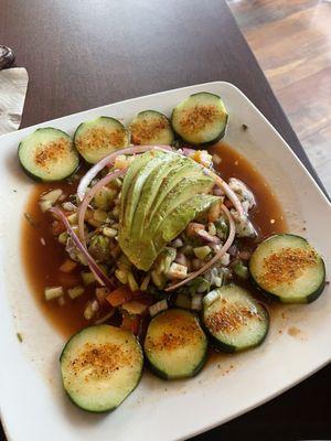 Tosada de ceviche.