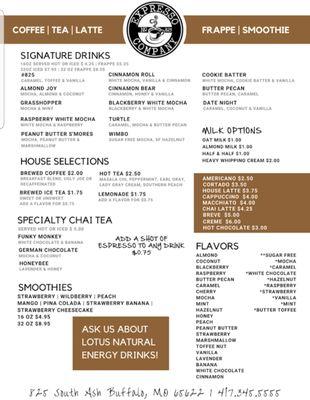 This is the menu that is beautifully made.