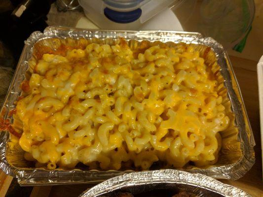 The mac and cheese side