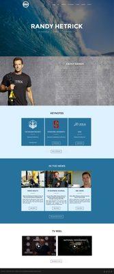 home page for Randy Hetrick - founder of TRX