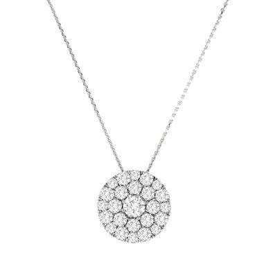 Diamond cluster necklace