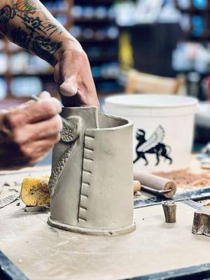 Hand building pottery is one of the most popular methods of working with clay.  You need to be patient and relax.