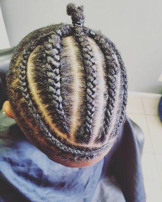 Boy/men braids/cornrows