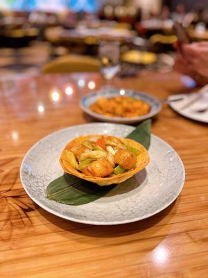 Wok fried scallops