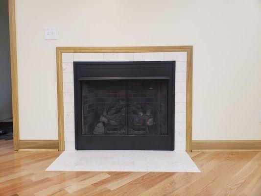 Our ventless gas fireplaces provide back-up heat when the power is out. Controls run on AA batteries.