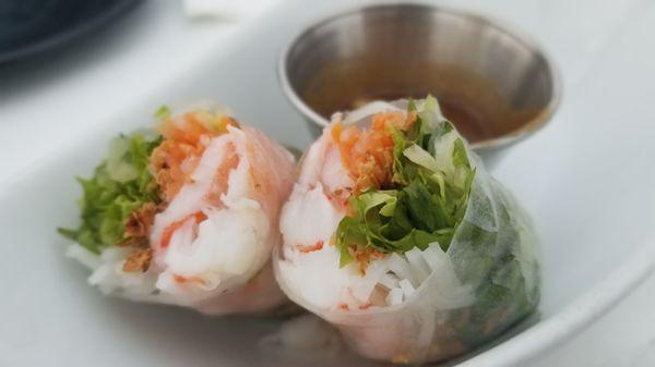 Tiger shrimp spring rolls