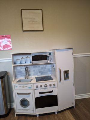 Play kitchen inside the exam room