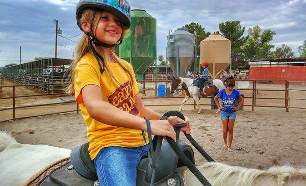 She is way too happy on that horse