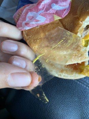 Huge plastic inside the Hamburger Kid's Meal!!!