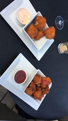 Man n cheese bites & General Tso's cauliflower