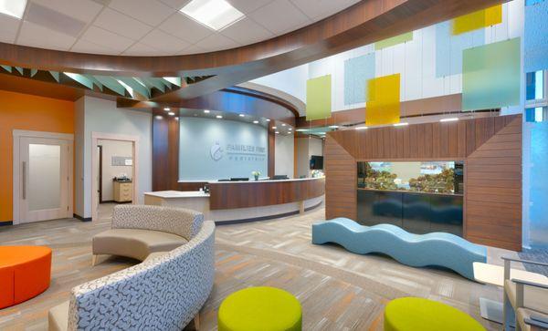 Families First Pediatrics South Jordan waiting room.