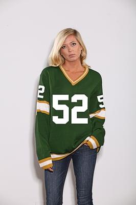 Green & Gold #52 Vintage Cool Jersey Sweater from www.jerseysweater.me. Use coupon code "YELP" to save!