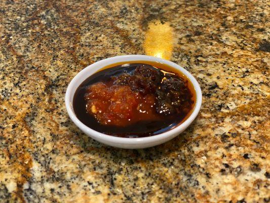 My sauce blend: Hoisin Base, chili oil and  sambal