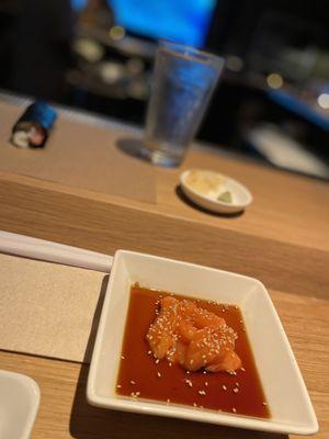 Salmon sashimi