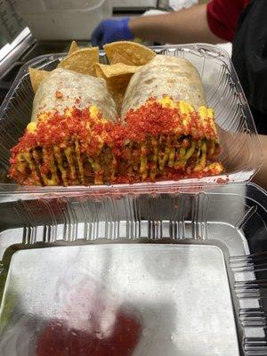 Hot Cheetos Asada Burrito