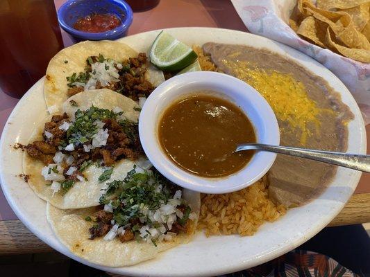 Tacos Mexicanos, with Al Pastor.