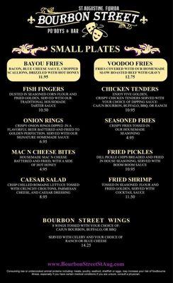 Appetizer menu 9/29/24