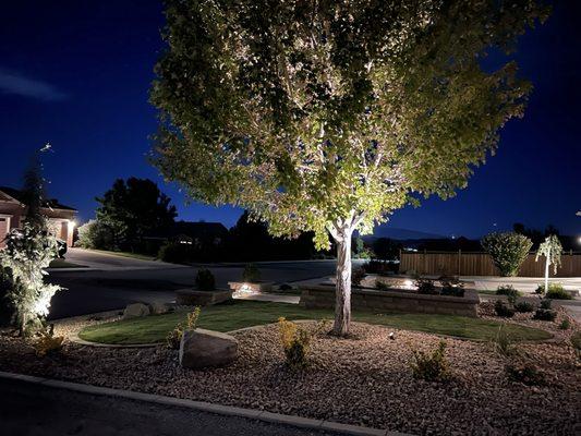 Nighttime yard lighting