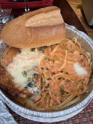 Chicken Parmesan with Vodka Sauce