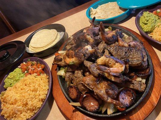 Parrillada Paiso.... This enormous serving was for 2, though it could easily feed a small family!