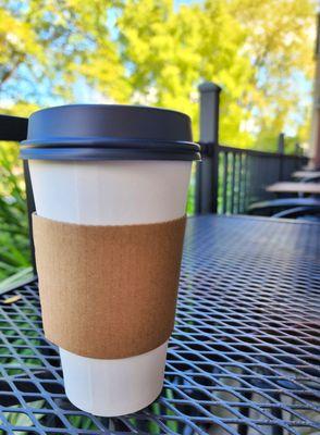 Campfire mocha on the patio