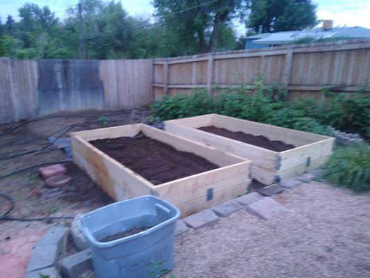 Custom raised garden beds