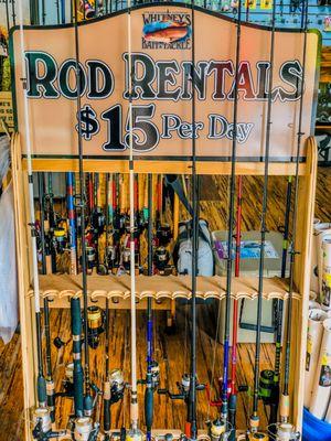 Fishing rod rentals