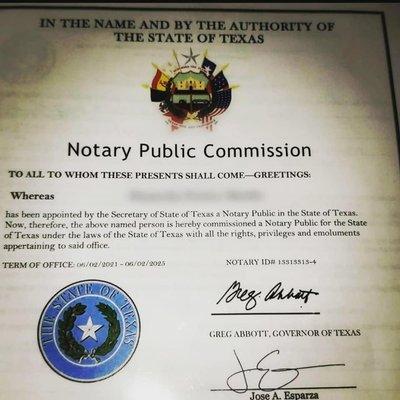 EZ Breezy Mobile Notary is Commissioned through the Secretary of State