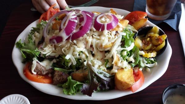 Salad with beef