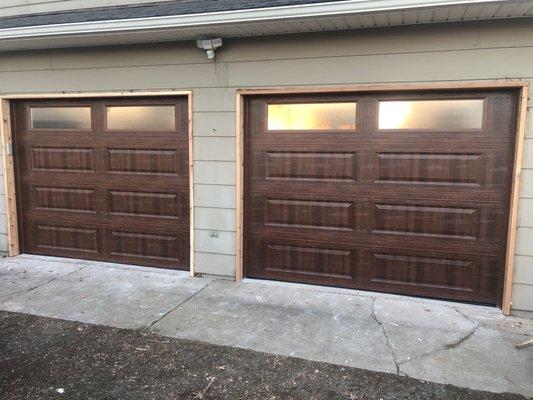 Garage doors installed