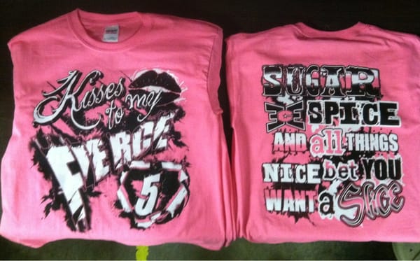 Front and back of Celebrity shirts