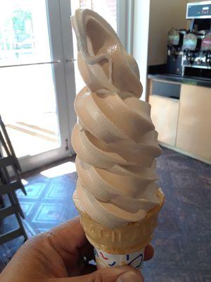 Cheap ice cream cone!  Think it was 49 cents!!