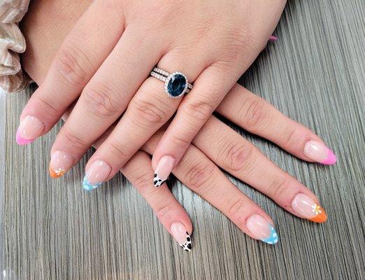 Gel Manicure with designs