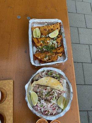 Street tacos and birria tacos