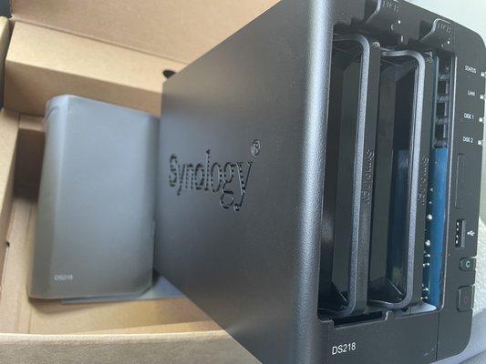 Dual 10tb home network, aka my own personal 'cloud'.  Thomas, one of owners had setup for me!