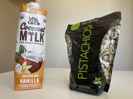 Coconut Milk and Pistachios