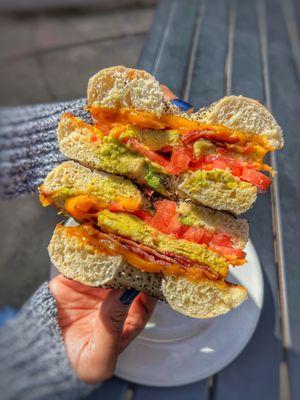 MERAKI bagel with bacon and avocado