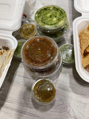 Yummy salsa and guac!