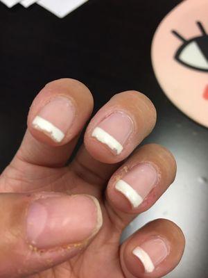 French gel manicure chipped after 2 days..