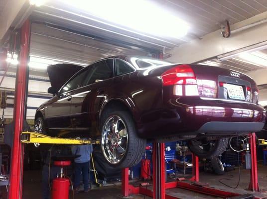 Audi A6 in for service