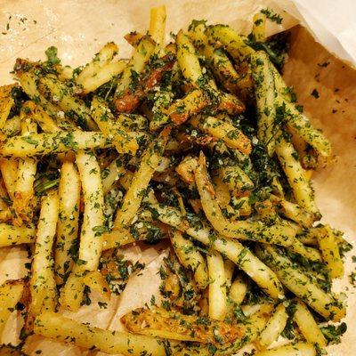 I asked for truffle fries and got parsley fries instead. Wtf is this!