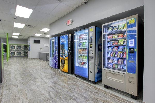 Vending Center snacks, drinks, ice cream, laundry products.