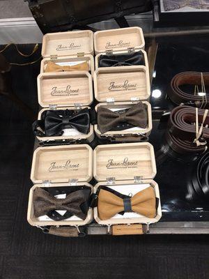 Jean Lorent leather bow ties