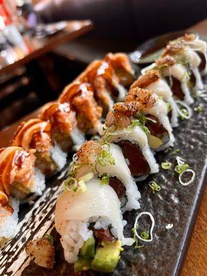 Left - King Crab Special Roll - definitely popular for a reason! Right - Oahu Roll - quality was good but lacked flavors