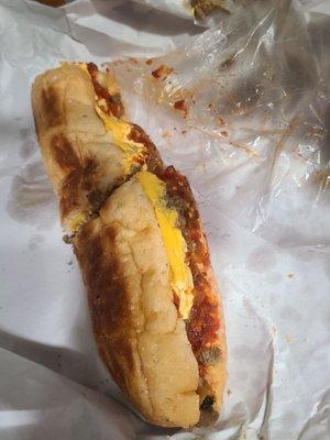 Cheese steak hoagie